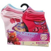 Wholesale - 10pk GIRLS TURNING RED TOO CUTE NS SOCKS SIZE 4-6, UPC: 193159188610